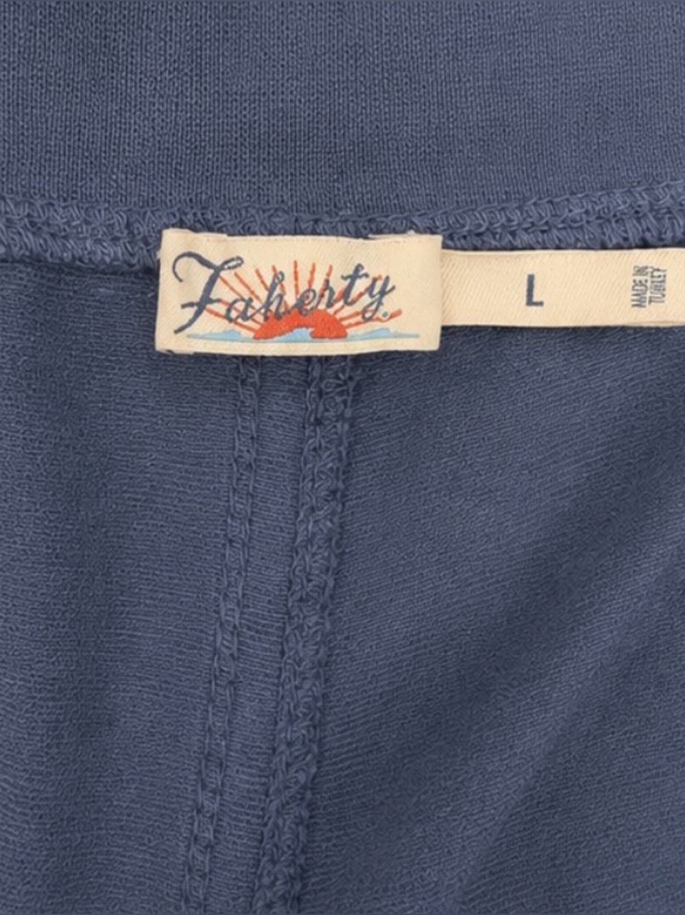 Faherty Arlie Pull On Tencel Linen Organic Cotton Pants Blue Gray Size L - Picture 4 of 5